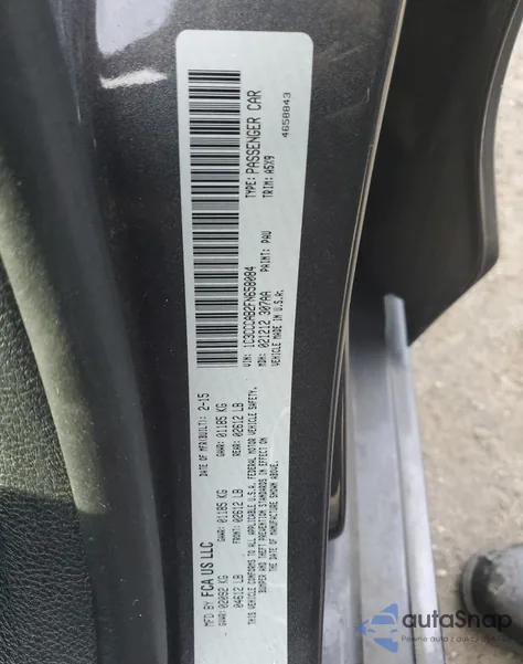 2015 Chrysler 200 Limited z USA, uszkodzony, nr VIN 1C3CCCAB2FN658084